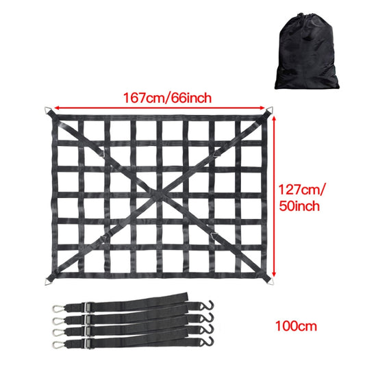 167x127cm Truck Bed Cargo Net Pickup Bed Netting Strap by buy2fix