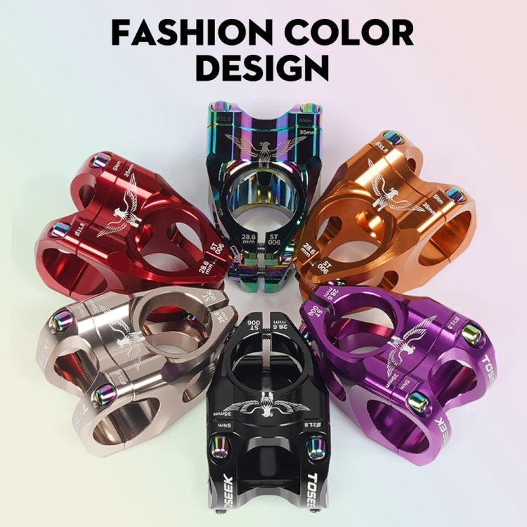 TOSEEK 35mm Aluminum Alloy Stem Bicycle Modification Accessories, Color: Red by TOSEEK