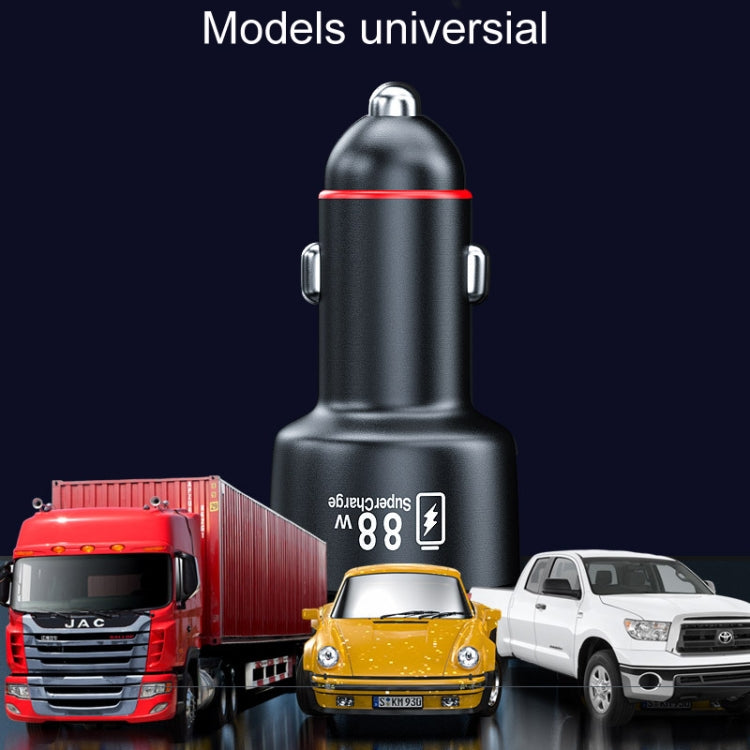 88W Vehicle Mini Fast Charging Charger Car One To Two Cigarette Lighter by buy2fix
