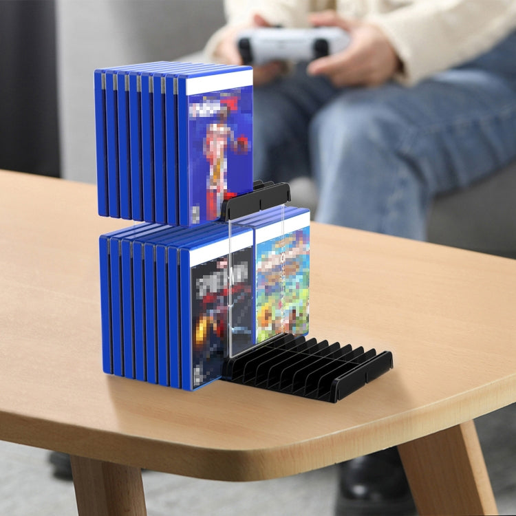 Game Card CD Disk Storage Bracket Wall Mounted Storage CD Case(Black) by buy2fix