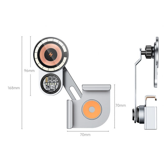 Car Wireless Charging Mobile Phone Holder For Tesla Model 3 and Other Models(Gray) by buy2fix