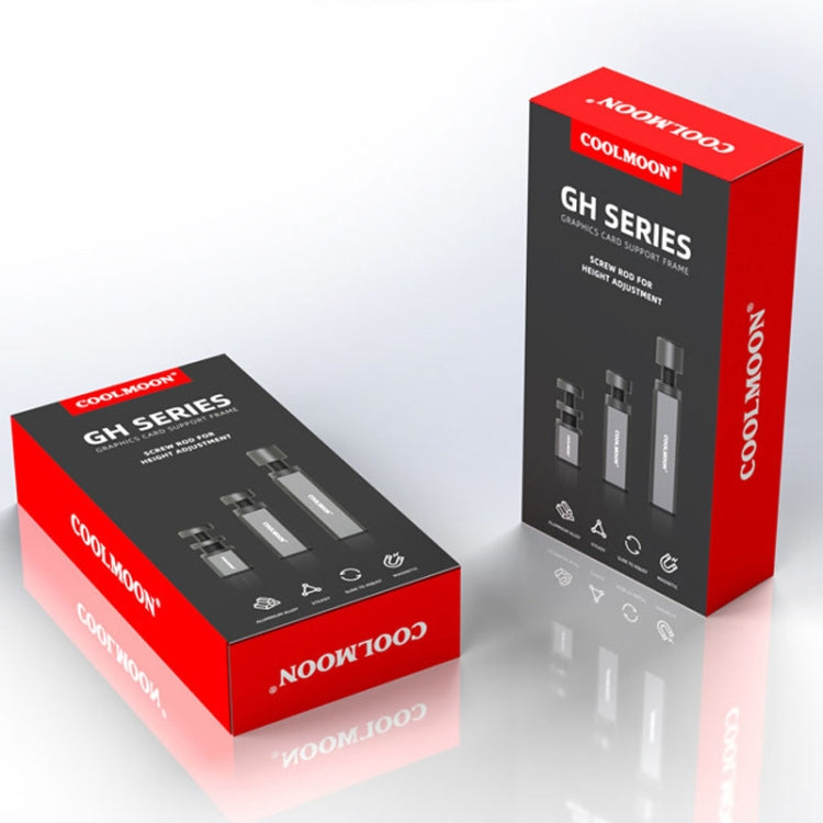 COOLMOON Graphics Card Stand Desktop Computer Graphics Card Vertical Top Support Bracket Screw Telescopic Support Rods, Adjustable Height: 7.5-12cm (Black) by COOLMOON