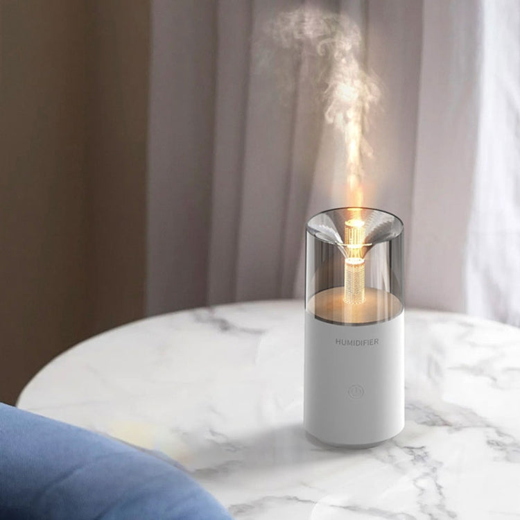 Candle Flame Aromatherapy Diffuser Automatic Scent Sprayer Mini Ambiance Candle Light Humidifier(129 White) by buy2fix