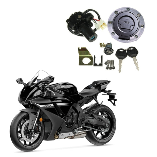 For Yamaha R1 1992-2013 Motorcycle Fuel Tank Cap Electric Door Lock Assembly(TS-R1-A) by buy2fix