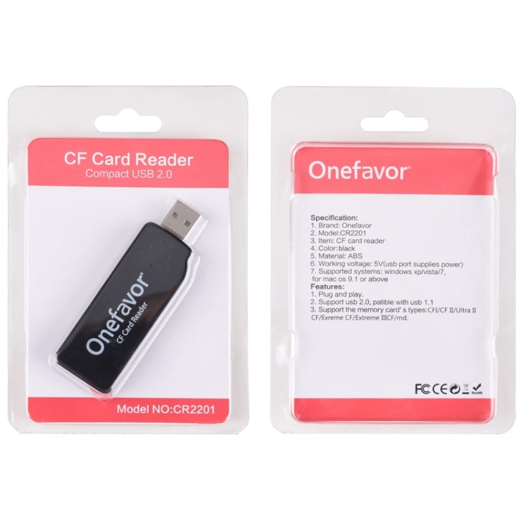 Onefavor USB2.0 High Speed Read And Write CF Card Reader, Model: USB Interface by Onefavor