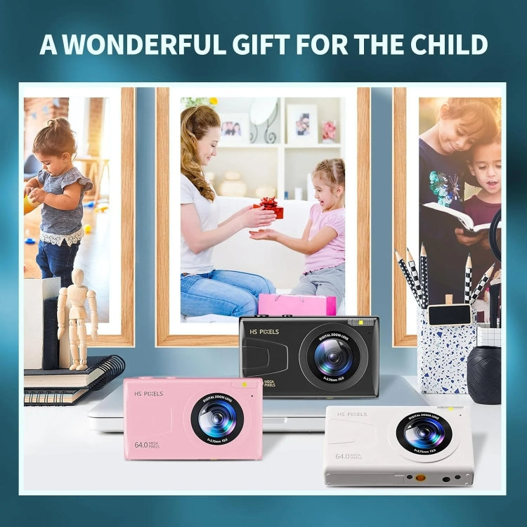 2.8-Inch Display Digital Camera 64MP 4K HD Camcorder With 18x Digital Zoom(White) by buy2fix