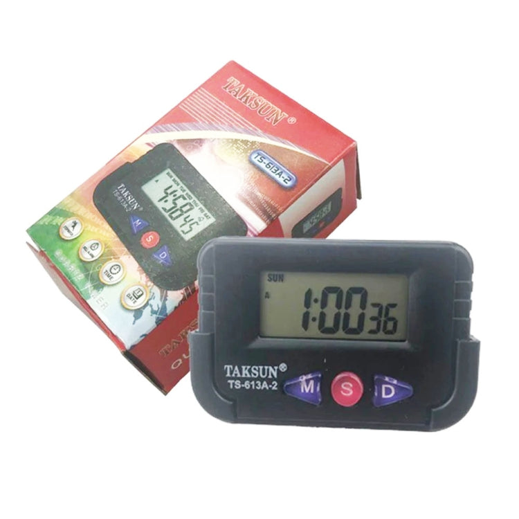 TAKSUN TS-613A-2 LED Display Electronic Car Clock Double-sided Glue Car Clock by TAKSUN