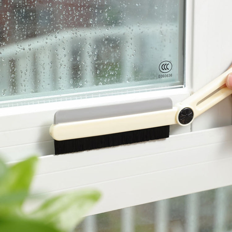 Household Multifunctional Crevice Brush Bathroom Long Handled Groove Cleaning Brush(White) by buy2fix