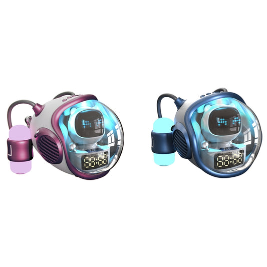 Space Sapsule Clock Wireless Bluetooth Speaker With Atmosphere Light(Blue) by buy2fix