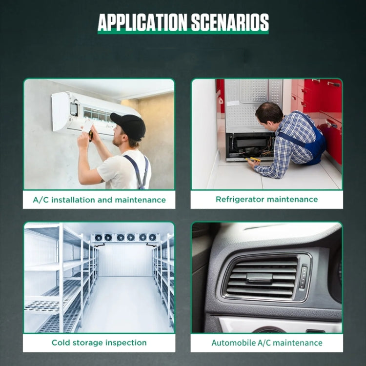 2pcs / Set DUOYI DY523 Automotive Vacuum Pressure Gauge Liquid Charge Fluorine Repair Electronic Refrigerant Meter by DUOYI