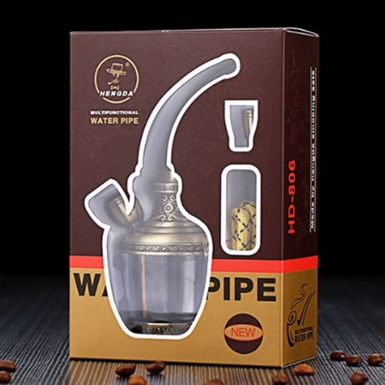 HENGDA HD-806 Dual Purpose Multifunctional Filtered Hookah With Long Hose(Gold) by HENGDA