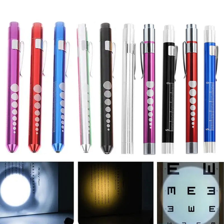 E-SMARTER Multifunctional Pen Flashlight Graduated LED Penlight, Color Random Delivery, Style: Concave Head White Light by E-SMARTER