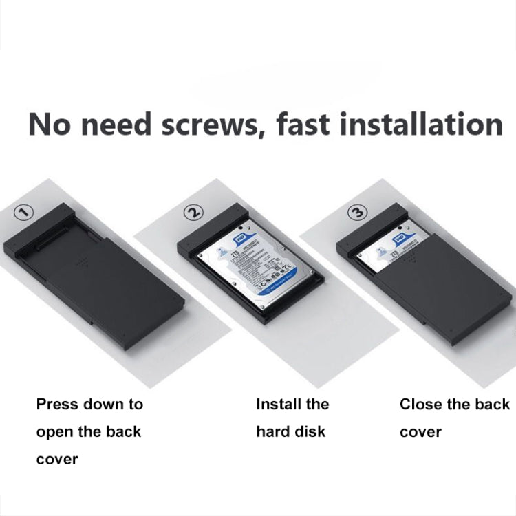 Blueendless MR23S 2.5-inch SATA Mobile Hard Disk Enclosure Tool-free Laptop External SSD, Spec: USB3.0 by Blueendless