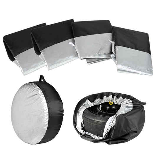 4pcs 65x37cm 210D Oxford Cloth Car Waterproof Dirt-resistant Tire Protective Cover by buy2fix