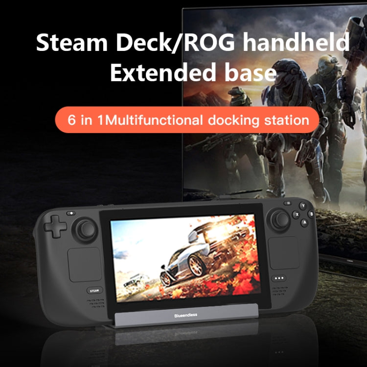 6-in-1 For Steam Deck/ROG Blueendless DS601 Type-C Game Console Base HUB Docking Station by Blueendless