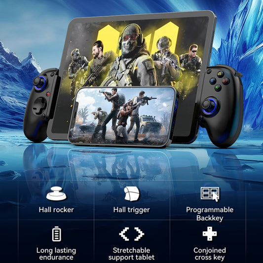 BSP-D10S Wireless Stretch Game Controller With Heat Dissipation Fan for Switch / Android / IOS / PC / PS3 / PS4(Black) by buy2fix