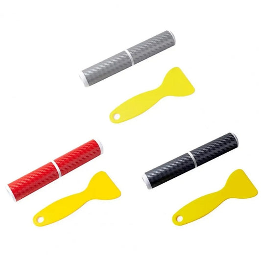 4pcs/Set Car Door Sill Strip PVC Anti-scratch Anti-dirt Protective Film(Carbon Fiber Black) by buy2fix