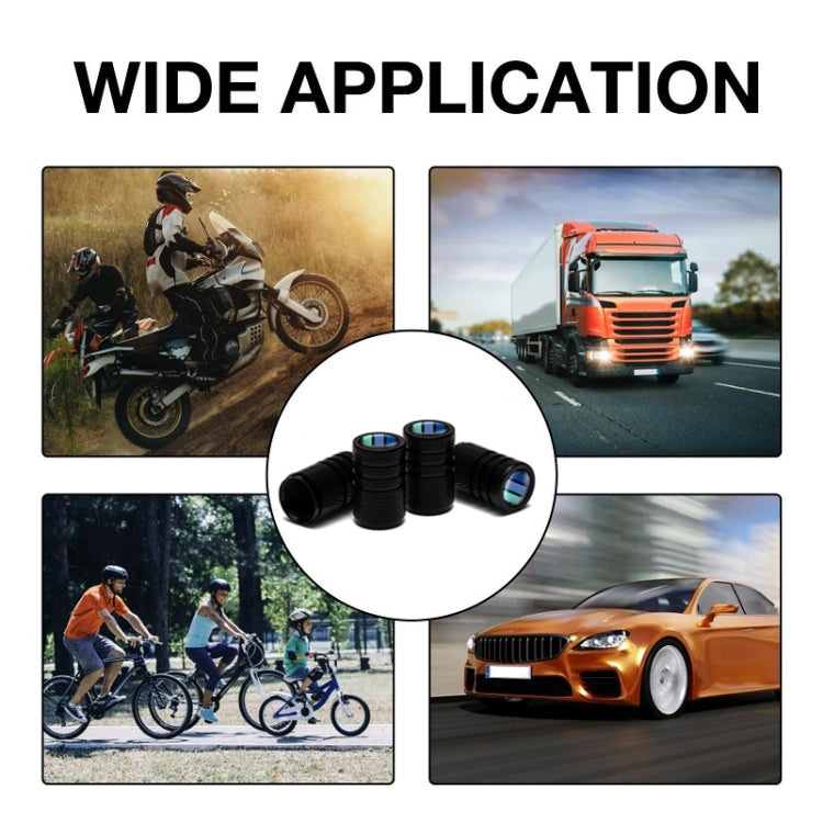 Aluminum Alloy Car Tire Decorative Valve Cap(Black) by buy2fix