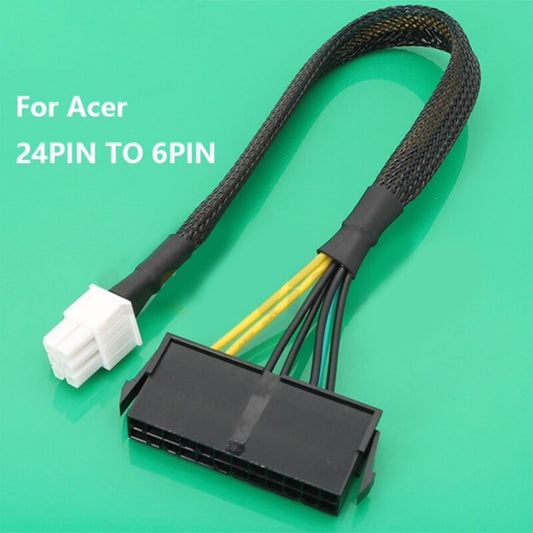 For Acer 24P To 6P ATX Power Supply Motherboard Conversion Cable, Model: No Net 10cm by buy2fix