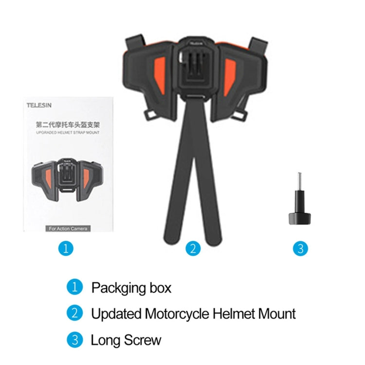 TELESIN GP-HBM-MT2 Universal Helmet Mount Holder For Sports Camera by TELESIN