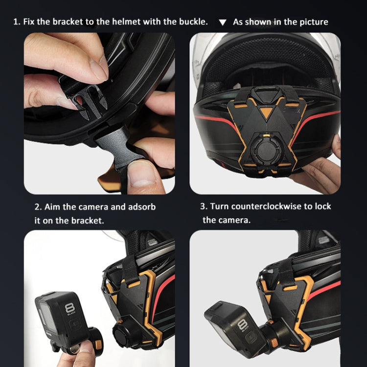 Magnetic Quick Release Motorcycle Helmet Chin Stand Mount For Action Camera by buy2fix