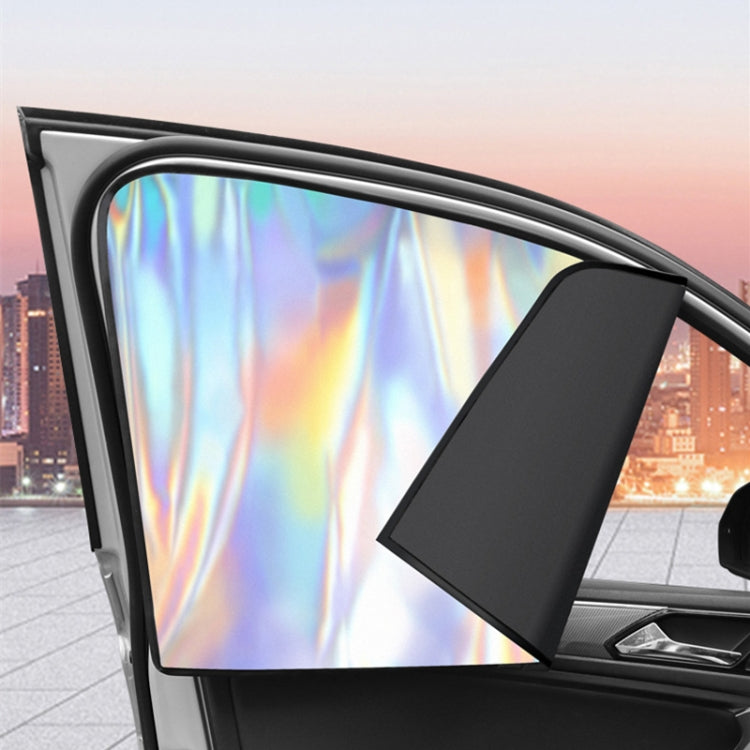 Colorful Titanium Silver Magnetic Car Sun Protection Sunshade Curtain(Back Seat) by buy2fix