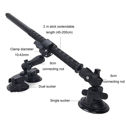 For Insta 360 ONE X / X2 / X3 / X4 Car Top Suction Cup Selfie Stick Bracket, Model: Set 1 by buy2fix