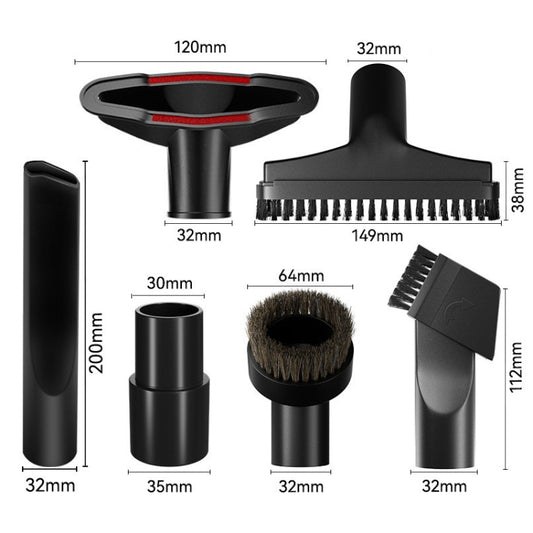 6 In 1 Universal Vacuum Attachments 32mm Nozzle Adapter Accessories Cleaning Kit by buy2fix