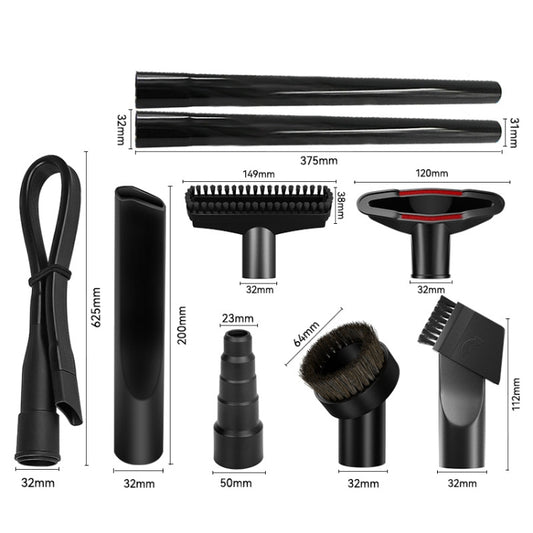 9 In 1 Set 2 Universal Vacuum Attachments 32mm Nozzle Adapter Accessories Cleaning Kit by buy2fix