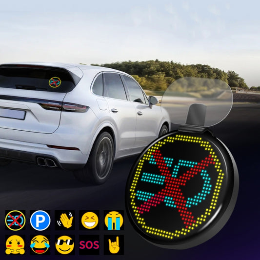 HI.GROOM Car LED Customized Pixel Emoticon Lights Bluetooth Remote Control Interactive AI Screen, Style: No Remote Control by buy2fix