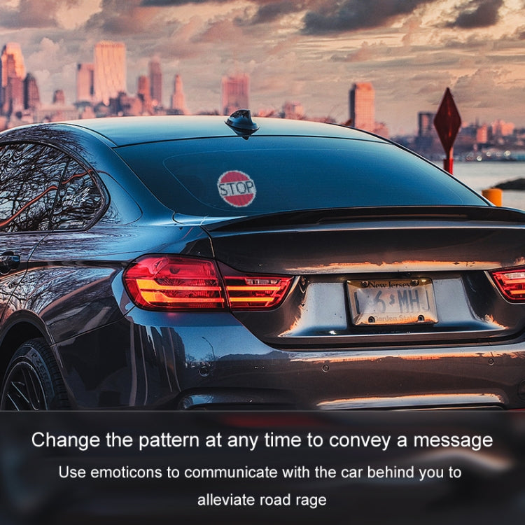 HI.GROOM Car LED Customized Pixel Emoticon Lights Bluetooth Remote Control Interactive AI Screen, Style: With Remote Control by buy2fix