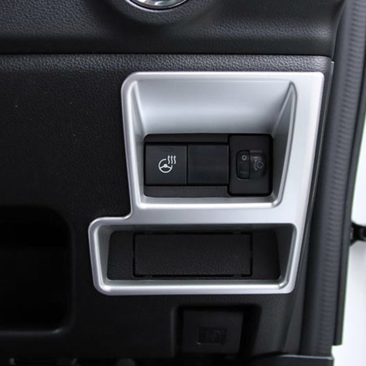 For 2024 Suzuki Spacia Custom MK04 Series Right-hand Drive Headlight Button Modification Frame(Silver) by buy2fix