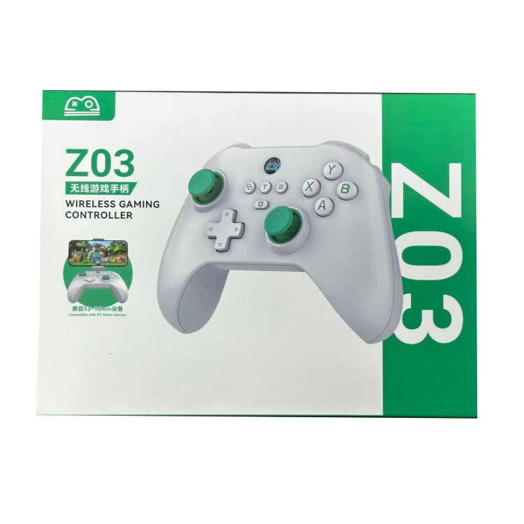 Z03 Wireless Bluetooth Game Controller For Switch / IOS / Android / PC / PS3 / PS4, Spec: White+Bracket by buy2fix