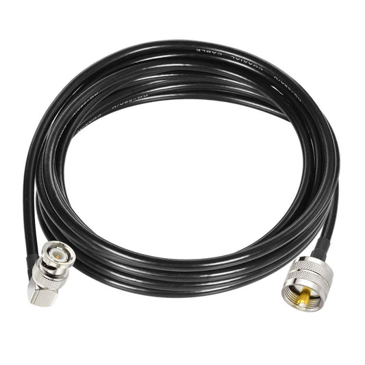 0.5m BNC Male Right Angle To UHF PL259 Male RG58 Coaxial Cable by buy2fix