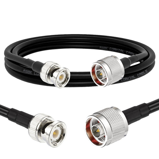 0.5m N Male To BNC Male RG8X RF Coaxial Cable by buy2fix