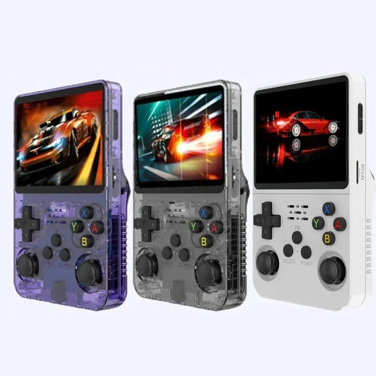 R36S Retro Handheld Game Console Linux System 3.5-Inch Screen Double TF Card Version 128G White - Pocket Console by buy2fix | Online Shopping UK | buy2fix