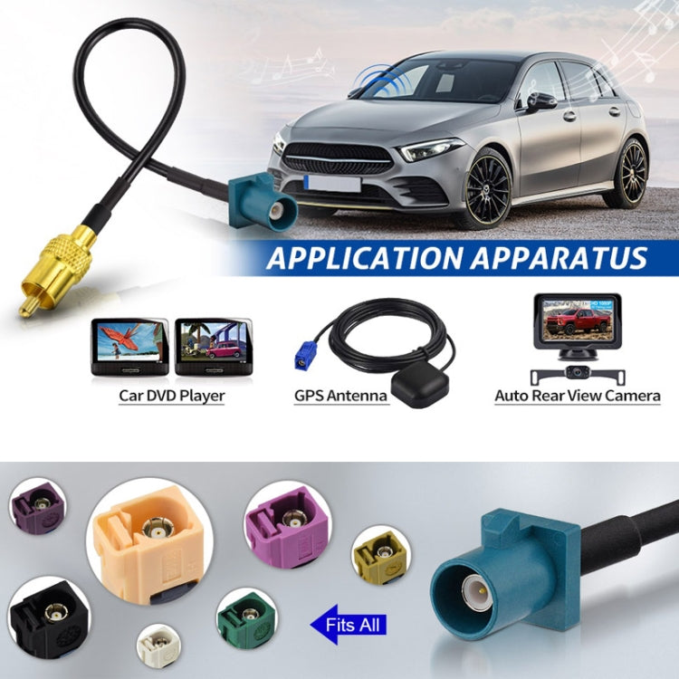 50cm RCA Male To Fakra Z Male RG174 Cable Coaxial RF Adapter Cable by buy2fix