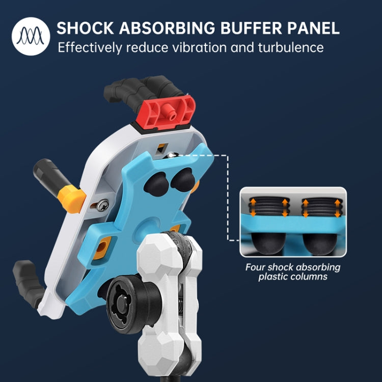 Colorful Motorcycle Shock-absorbing Navigation Mobile Phone Holder(Mirror Mount) by buy2fix