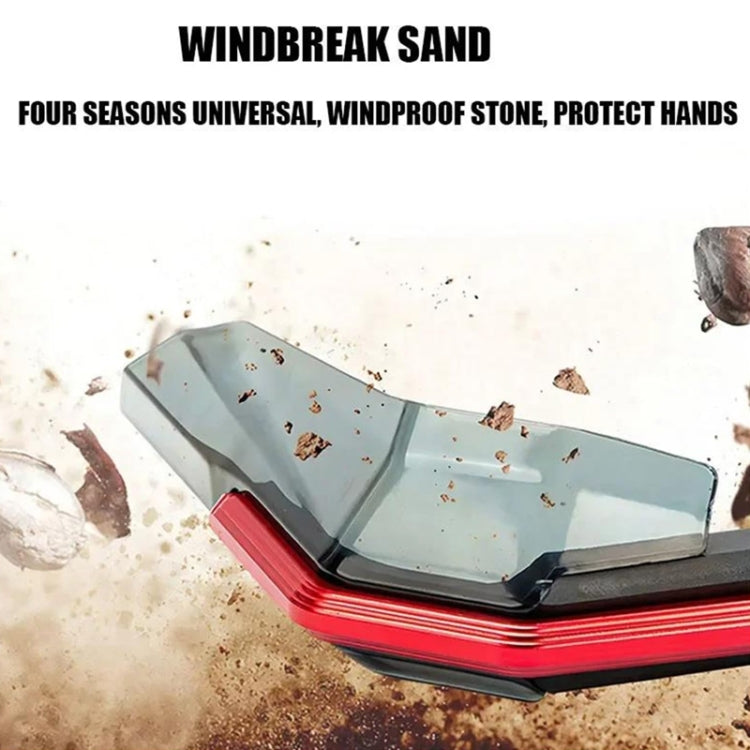 4 In 1 Motorcycle Modification Accessories Horn Windshield Windproof Protective Cover+Handlebar Plastic Throttle Grip Accessories(Red) by buy2fix