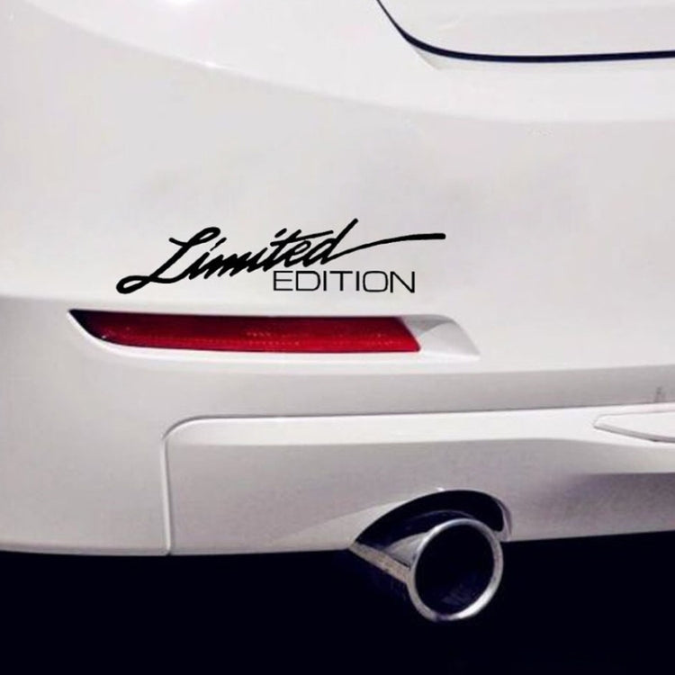 2pcs English Limited Edition Car Decorative Stickers(Black) by buy2fix