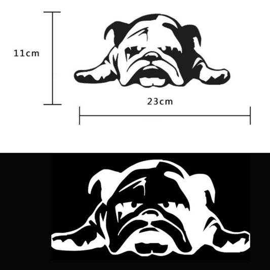 2pcs British Tired Puppy Car Decorative Sticker(Black) by buy2fix