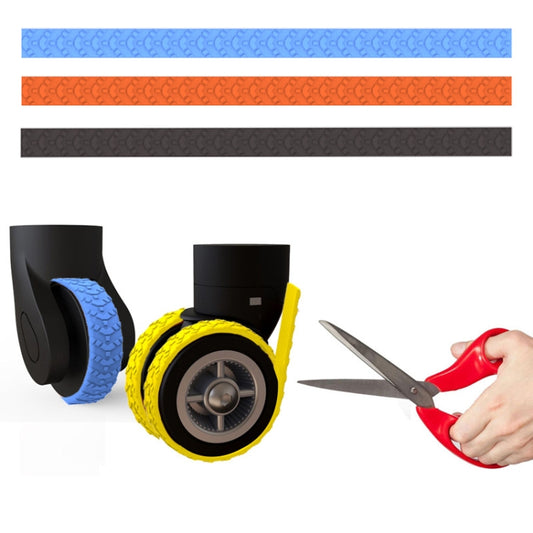 4pcs/ Set Cuttable Trolley Caster Cases Universal Wheel Silent Noise Reducing Silicone Protective Covers(Orange) by buy2fix