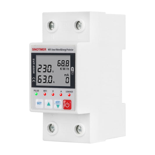 SINOTIMER SVP-688W TUYA APP WiFi Smart Circuit Breaker Over Under Voltage Protector by SINOTIMER