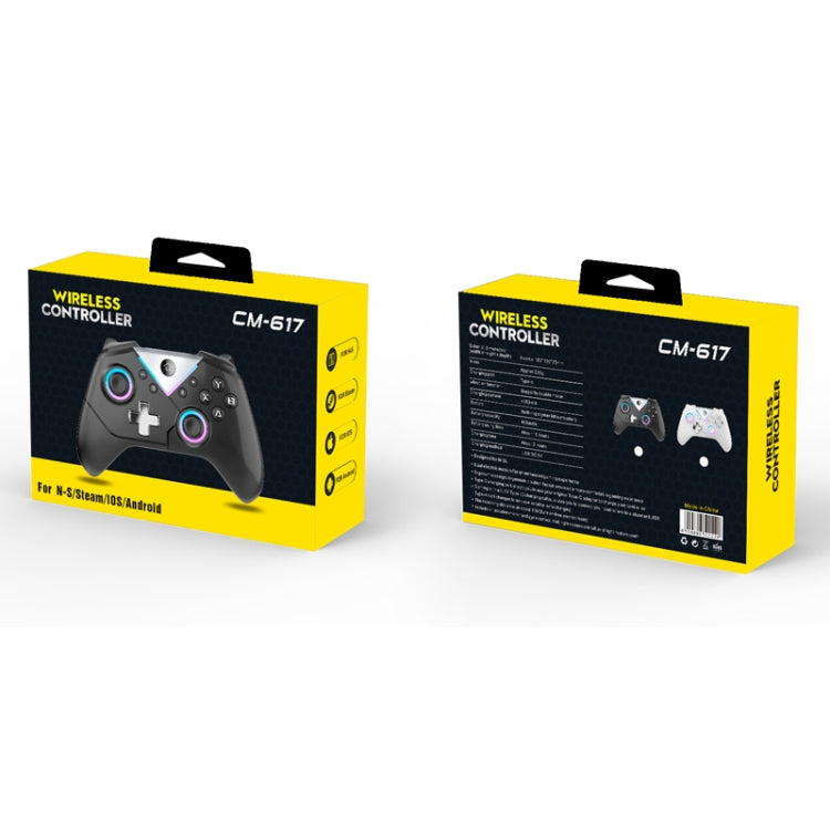 CM-617 Wireless Bluetooth Game Controller for Switch / Android / IOS / PC / Smart TV(Colorful Black) by buy2fix