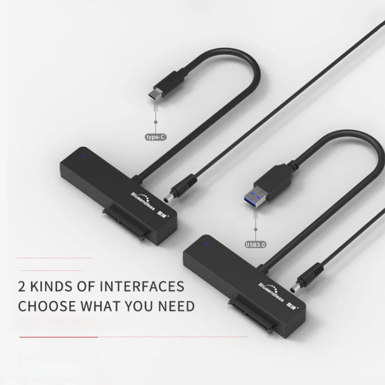 Blueendless US35 USB3.0 To SATA Adapter 2.5 / 3.5-Inch Hard Drive SSD Reader, Spec: USB3.0 EU Plug by Blueendless