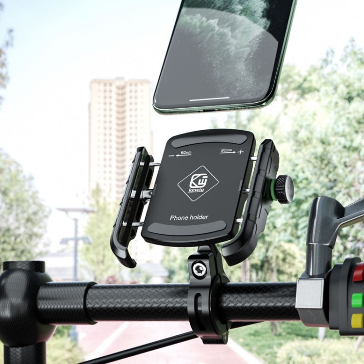 Kewig M8S Bicycle Aluminum Navigation Mount Outdoor Cycling Cell Phone Holder(Black) by Kewig