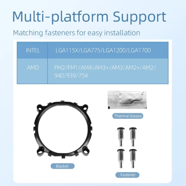 COOLMOON Ice Blade W120 LED Colorful Light 4Pin Cooler Desktop CPU Cooling Fan by COOLMOON
