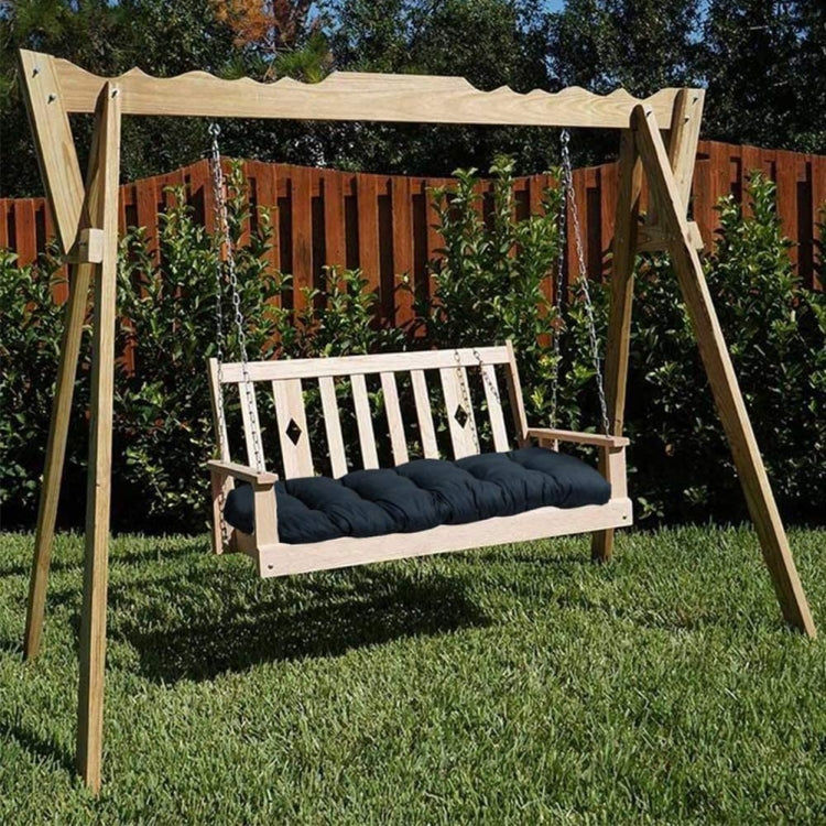 120x50x8cm Outdoor Bench Waterproof Sunscreen Thickened Soft Cushion(Deep Coffee) by buy2fix