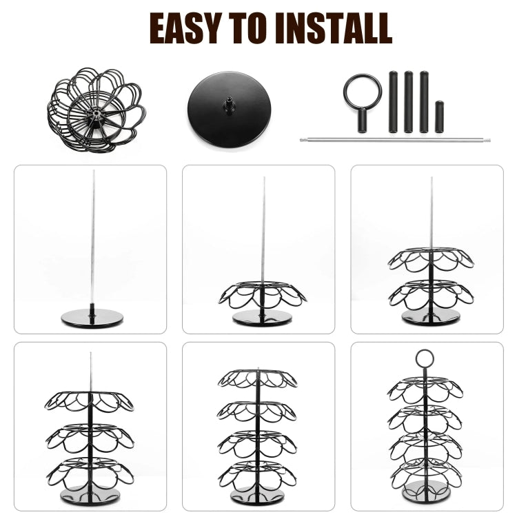 For K-CUP / Dolce Gusto OASISWJ 36pcs Assembled Rotating Coffee Capsule Holder(4 Layers) by OASISWJ