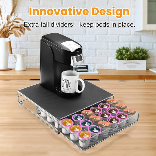 For K-CUP / Dolce Gusto OASISWJ 36pcs Coffee Capsules Organizer Coffee Machine Base(Gray) by OASISWJ